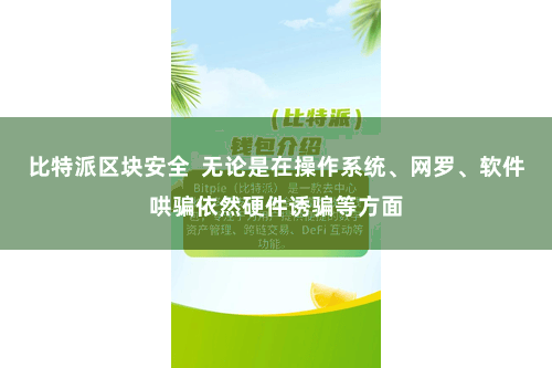 比特派区块安全 无论是在操作系统、网罗、软件哄骗依然硬件诱骗等方面