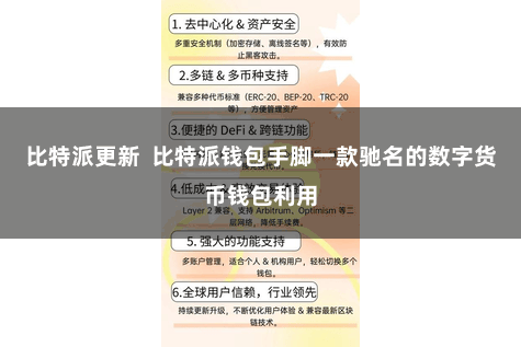 比特派更新  比特派钱包手脚一款驰名的数字货币钱包利用